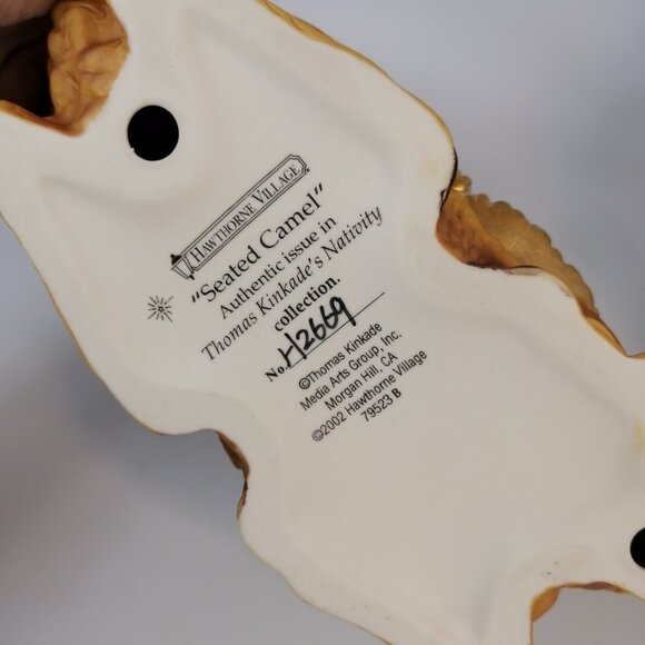 Hawthorne Village Thomas Kinkade Nativity Seated Camel & King Gaspar 2002 Mint - Picture 6 of 7